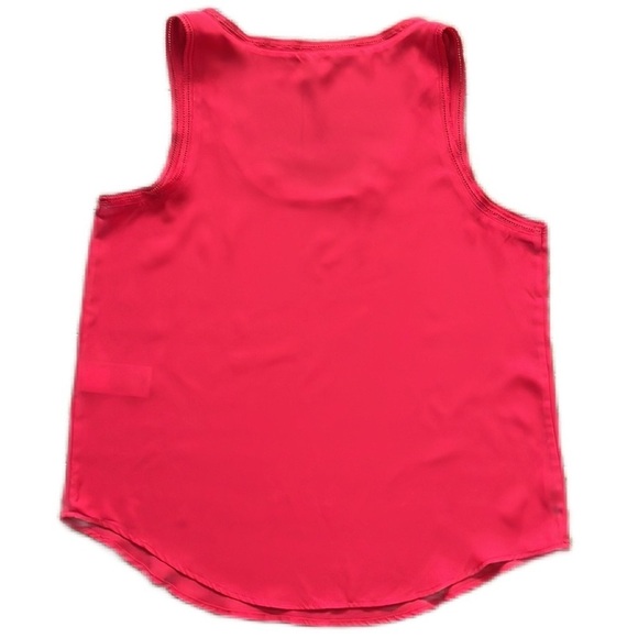 Banana republic Sleeveless Picot Trim Top Cherry red. Loose fitting Size XS - Picture 3 of 8